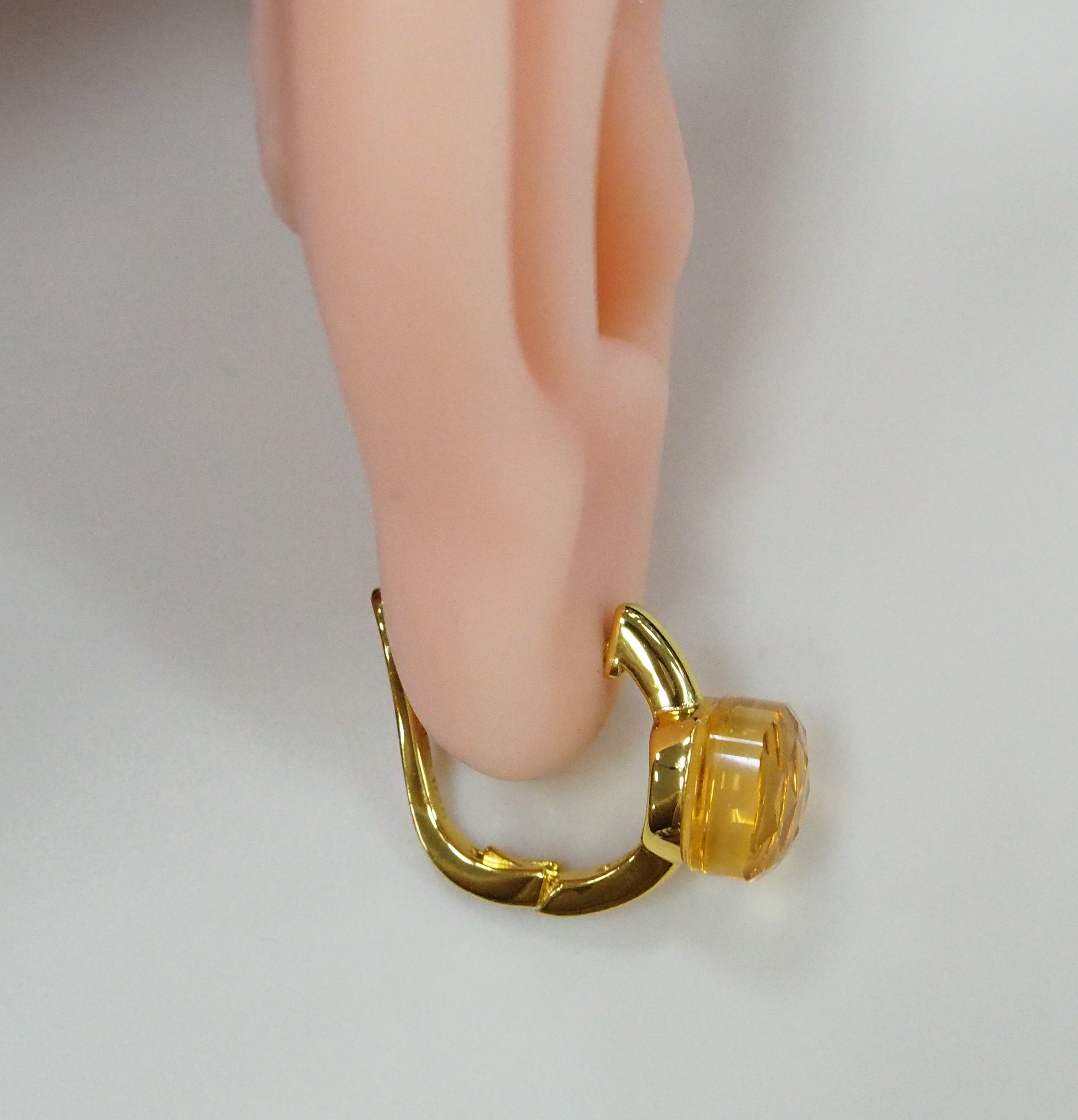 Серебряные серьги с цитринами